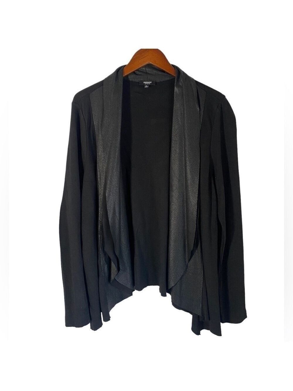 Premise Studio Open Cardigan XL Stretch Tone on Tone Animal Print Panels.